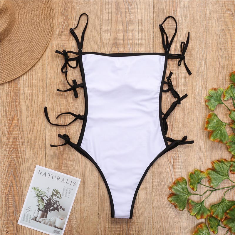 Elegance in Contrast Cut-Out One-Piece