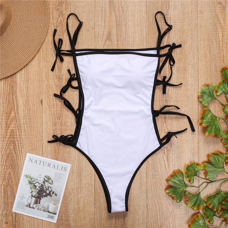 Elegance in Contrast Cut-Out One-Piece